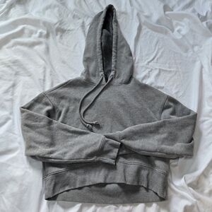 Wild Fable Stray Kids Heather Gray Crop Long Sleeve Hoodie